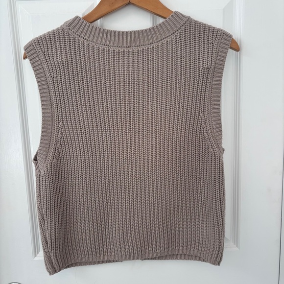 Abercrombie & Fitch Womens Button Vest •Medium• Taupe• Eclectic Grandpa •Taupe - Picture 9 of 16